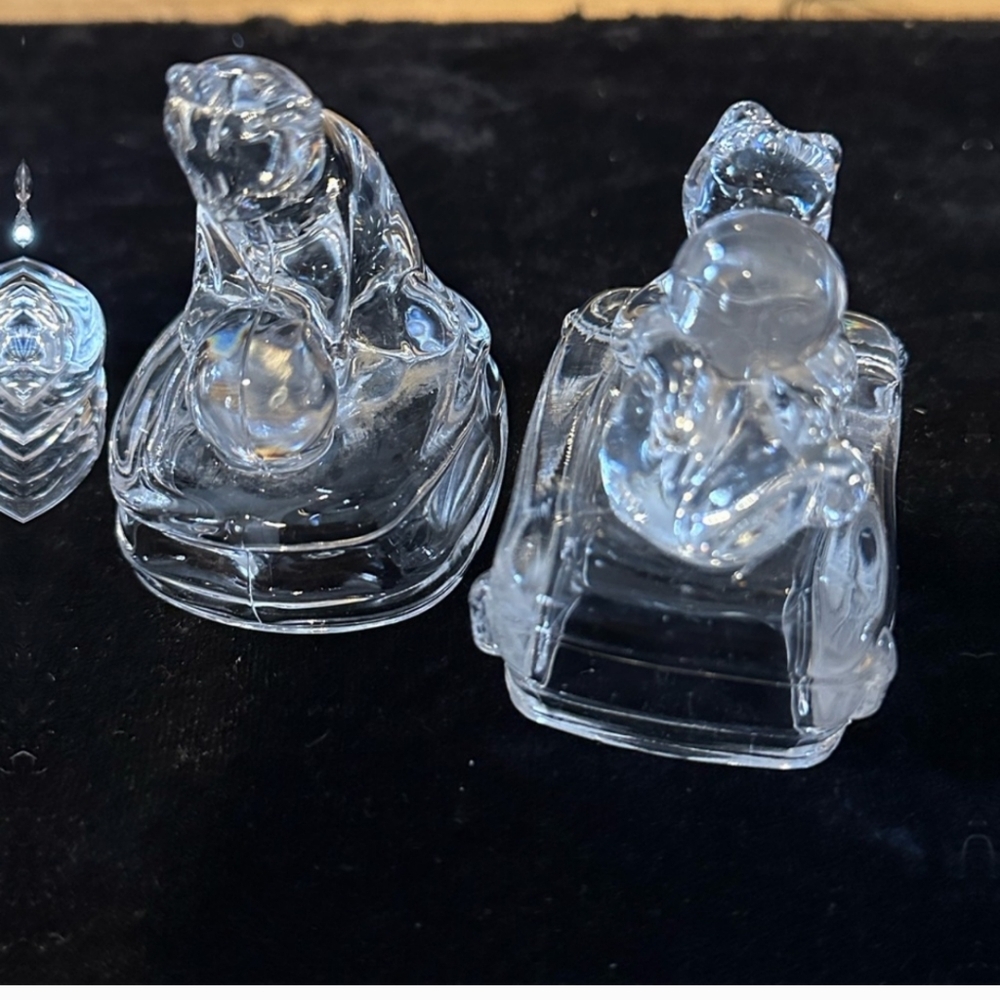 Vintage Crystal cat figurines, Set of 3! - Picture 2 of 6